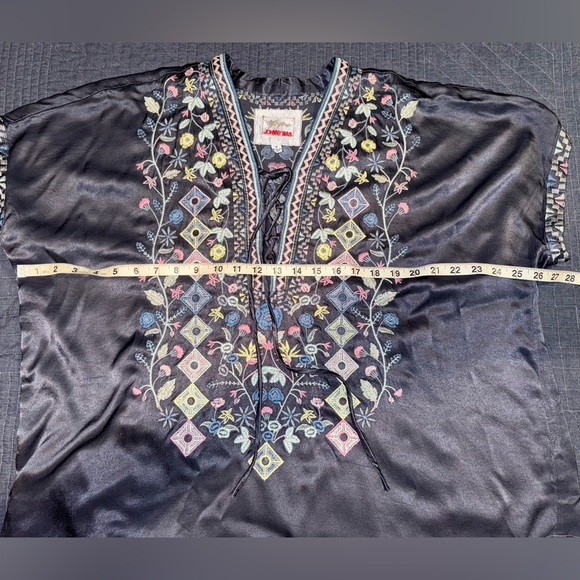 Johnny Was Black Embroidered Top - Picture 8 of 8